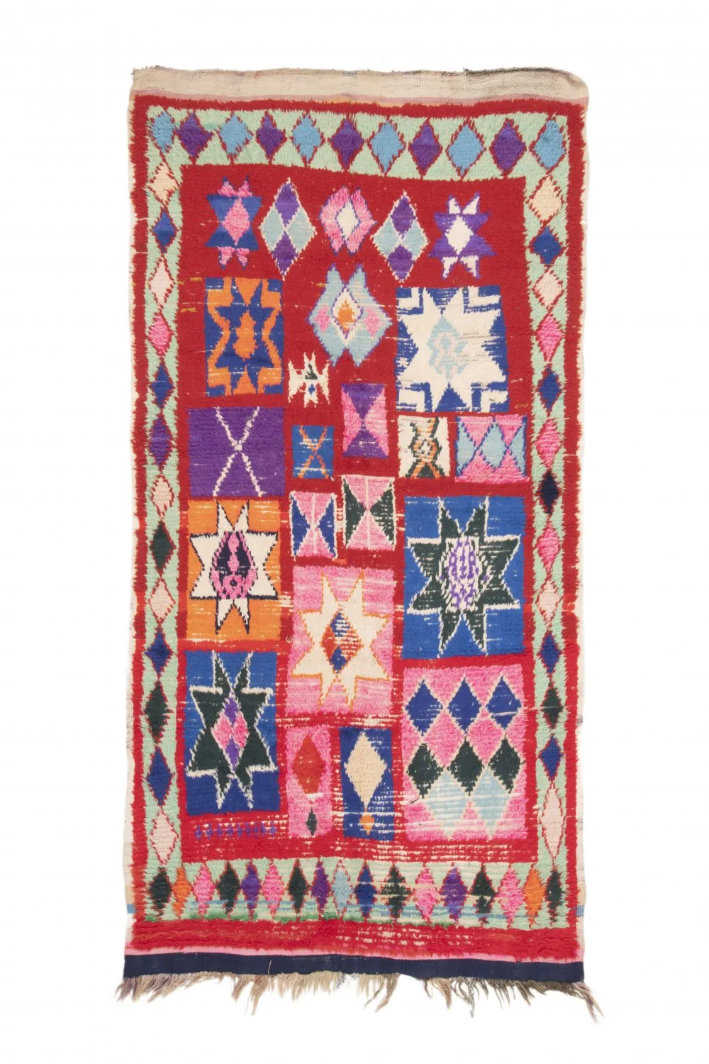 Berberyjskie Dywany Boucherouite Z Maroka 210 x 125 cm