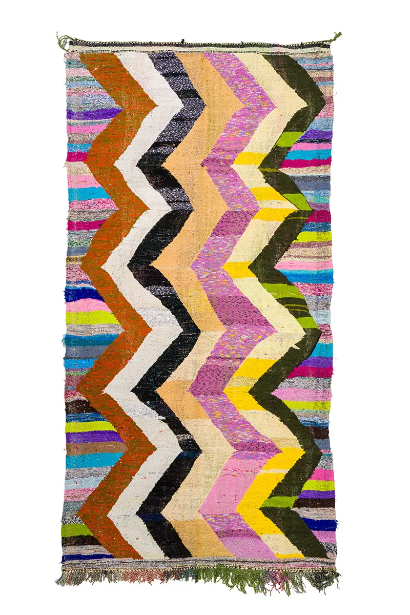 Berberyjskie Dywany Boucherouite Z Maroka 145 x 290 cm