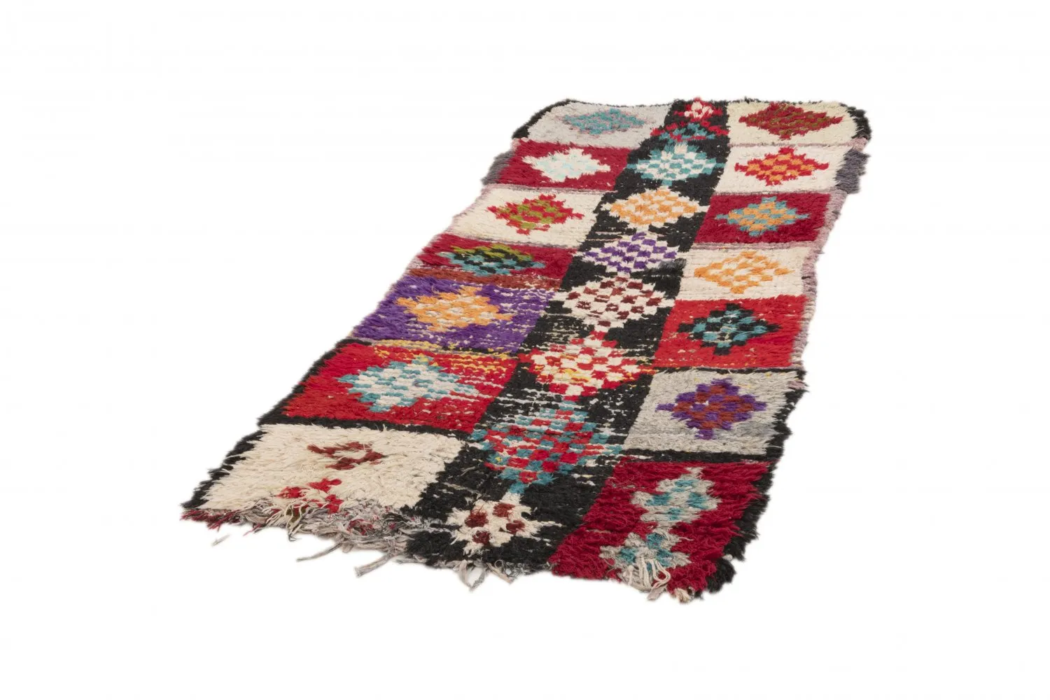 Berberyjskie Dywany Boucherouite Z Maroka 200 x 85 cm