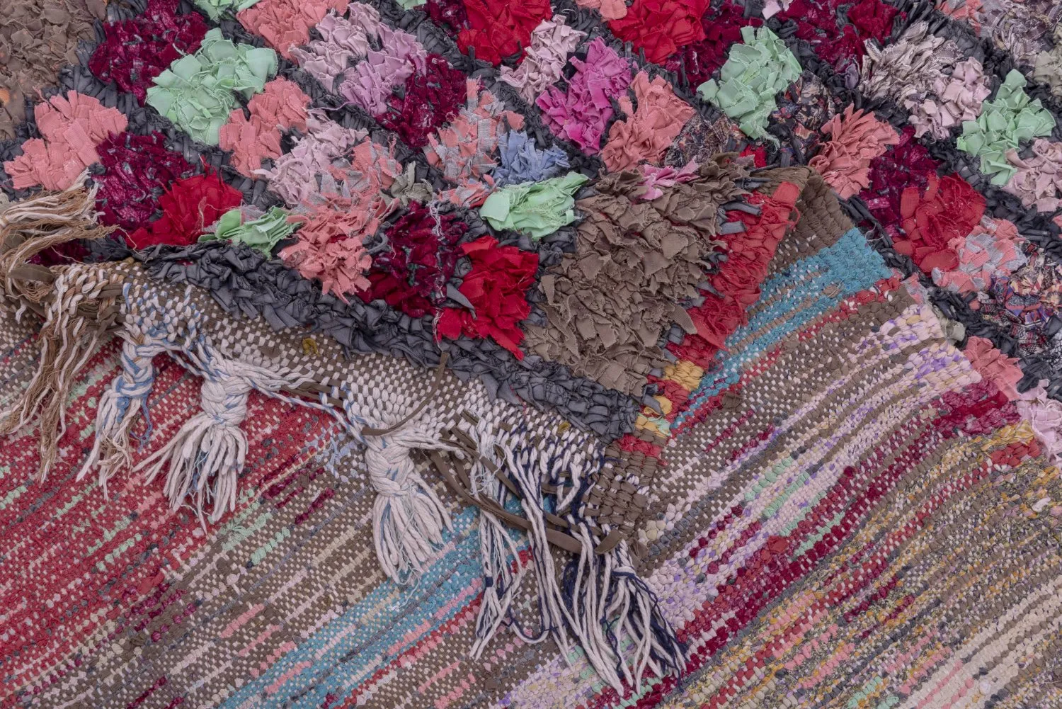 Berberyjskie Dywany Boucherouite Z Maroka 285 x 125 cm