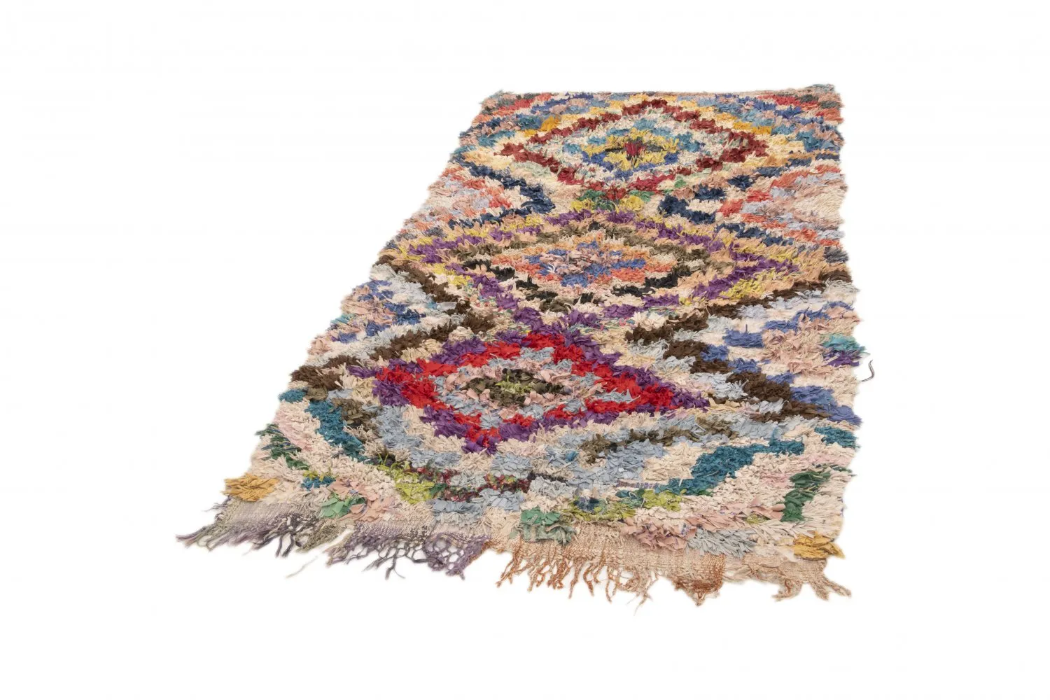 Berberyjskie Dywany Boucherouite Z Maroka 230 x 125 cm