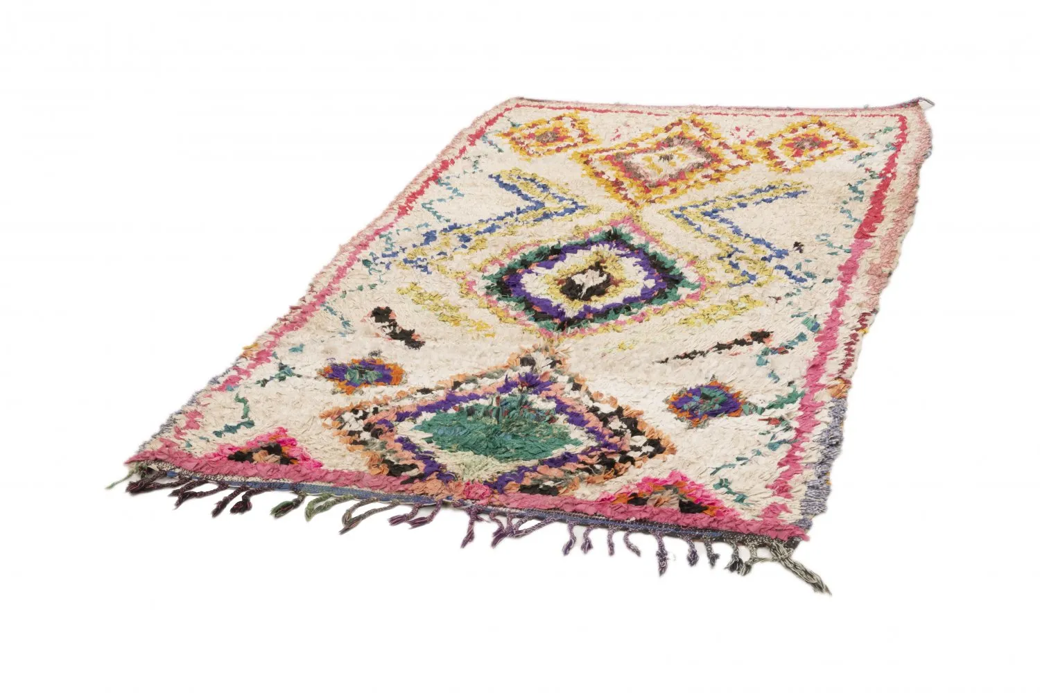 Berberyjskie Dywany Boucherouite Z Maroka 210 x 125 cm
