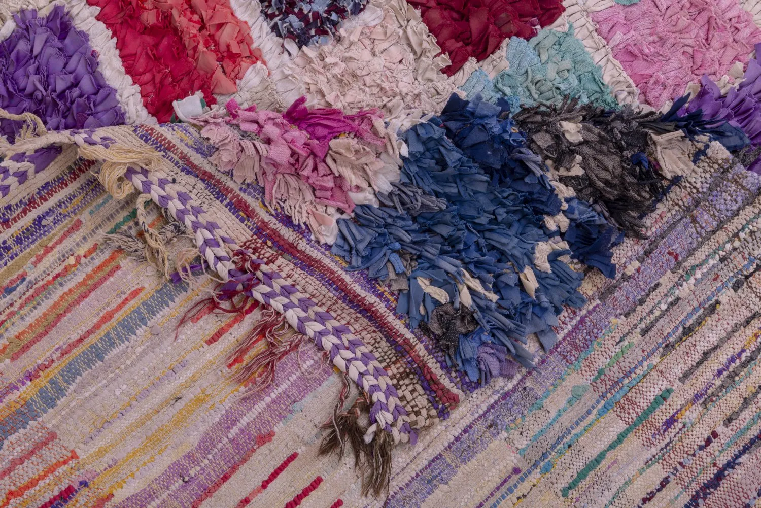 Berberyjskie Dywany Boucherouite Z Maroka 265 x 165 cm