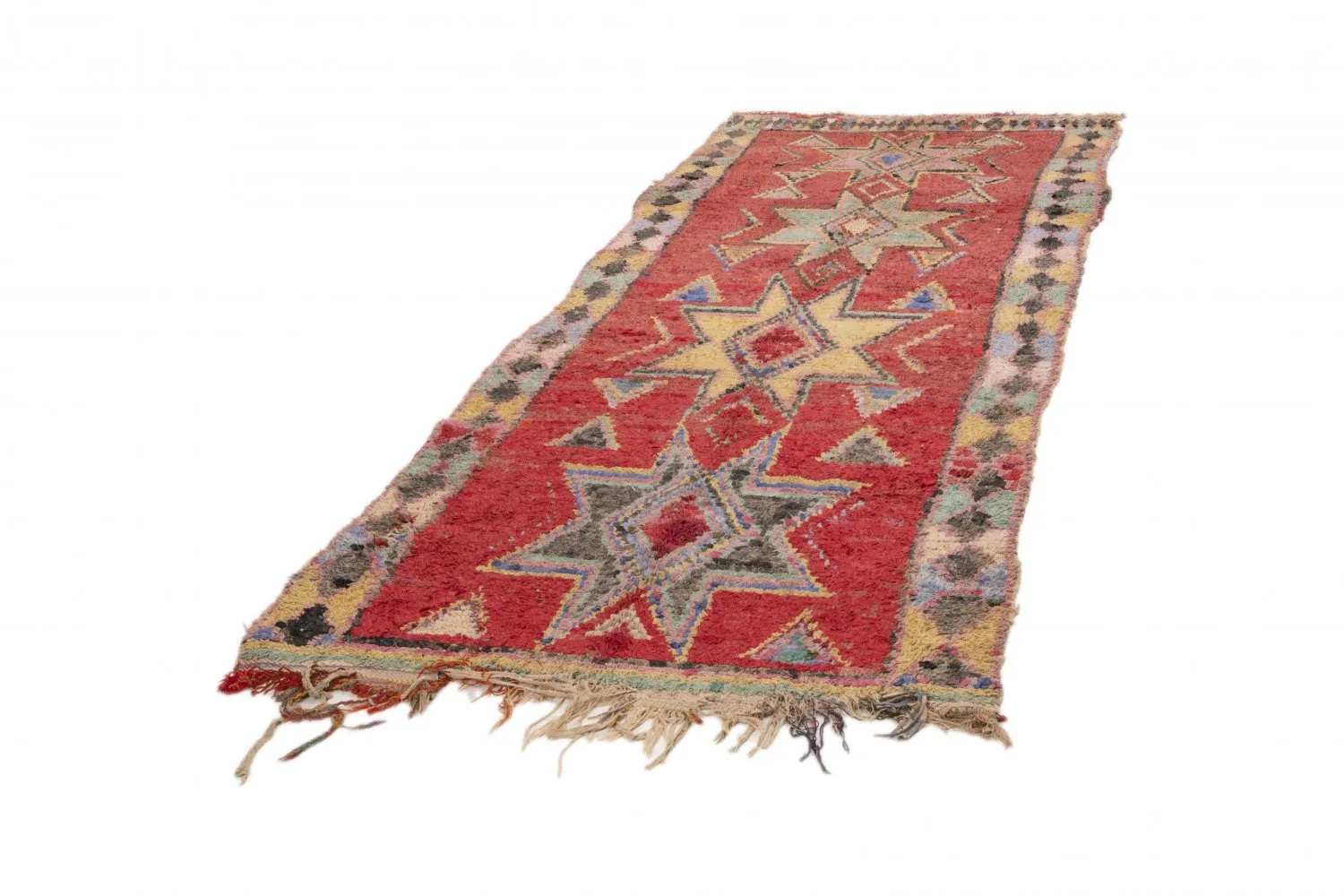 Berberyjskie Dywany Boucherouite Z Maroka 300 x 120 cm