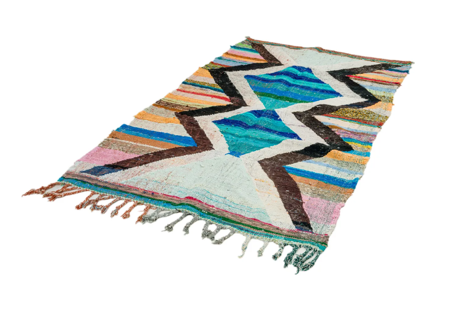 Berberyjskie Dywany Boucherouite Z Maroka 135 x 235 cm