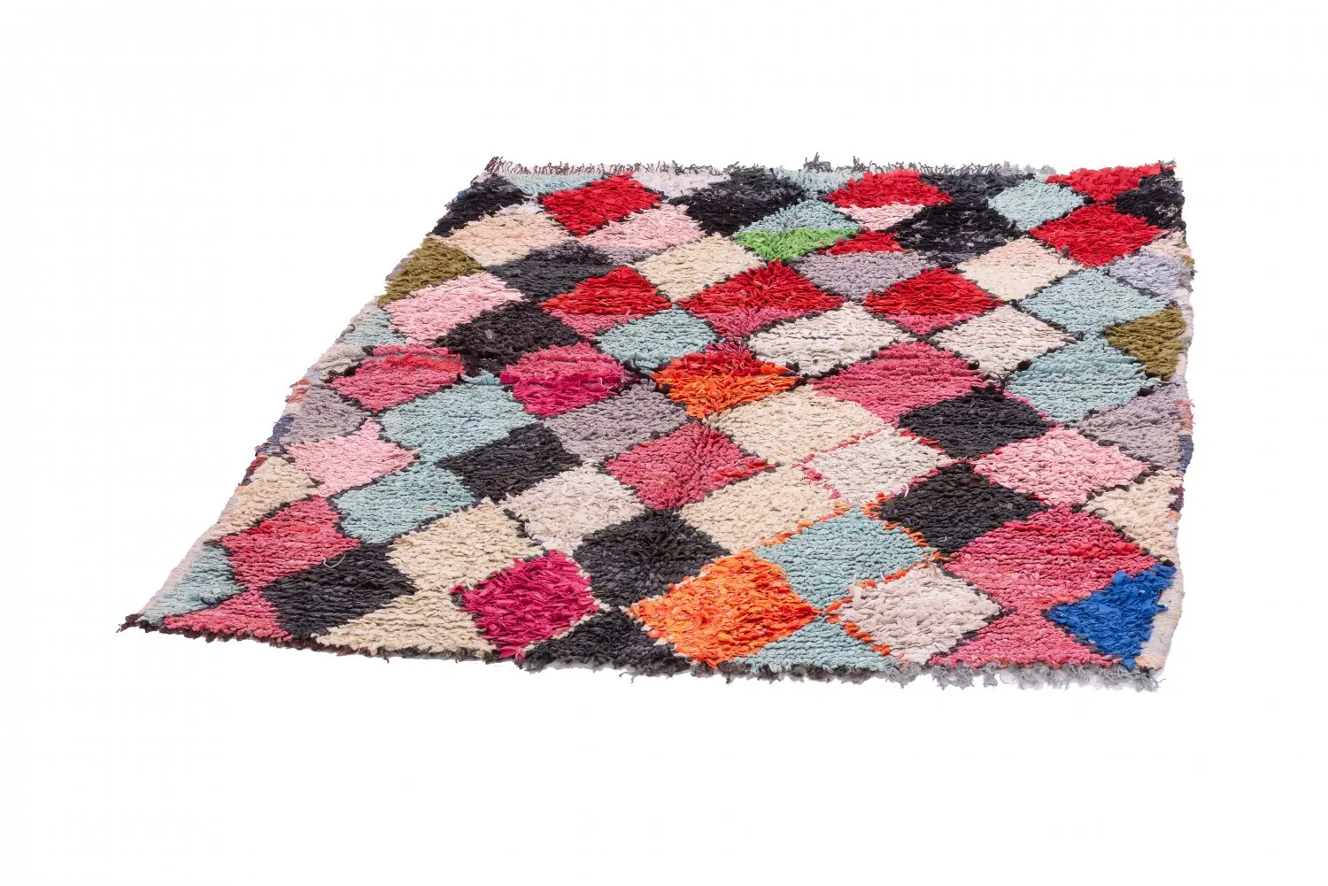 Berberyjskie Dywany Boucherouite Z Maroka 150 x 120 cm