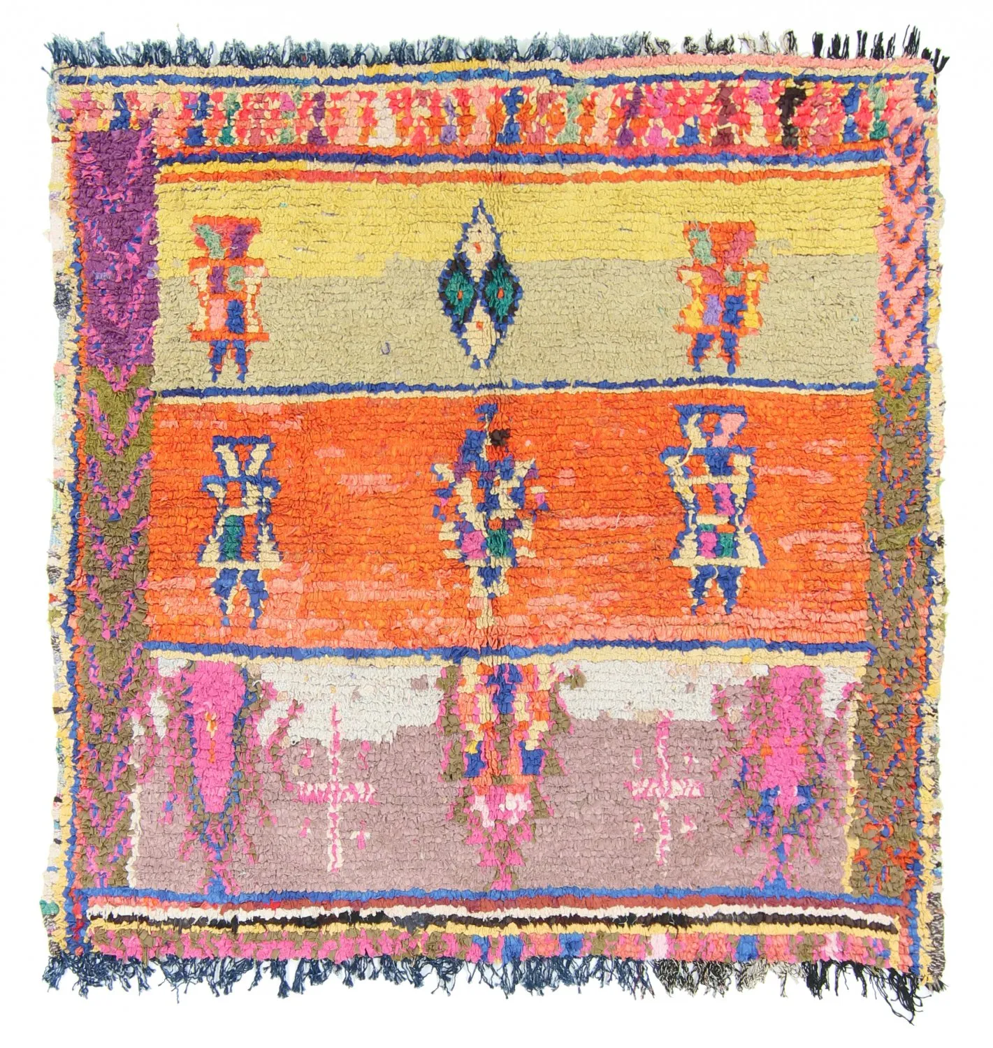 Berberyjskie Dywany Boucherouite Z Maroka 162 x 152 cm
