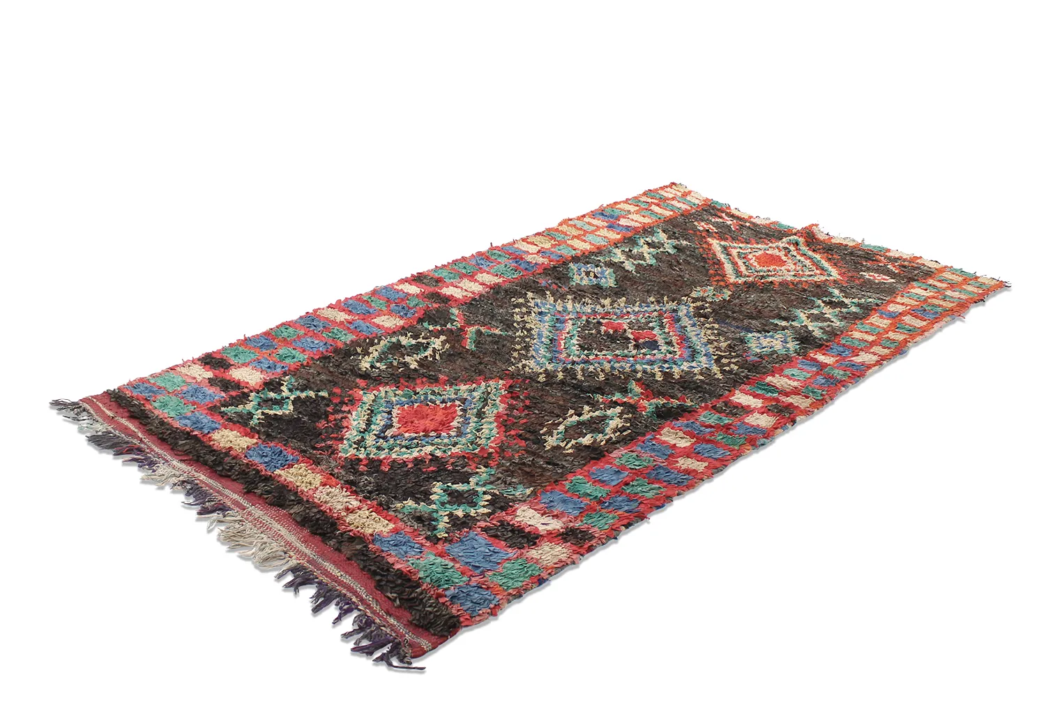 Berberyjskie Dywany Boucherouite Z Maroka 270 x 120 cm