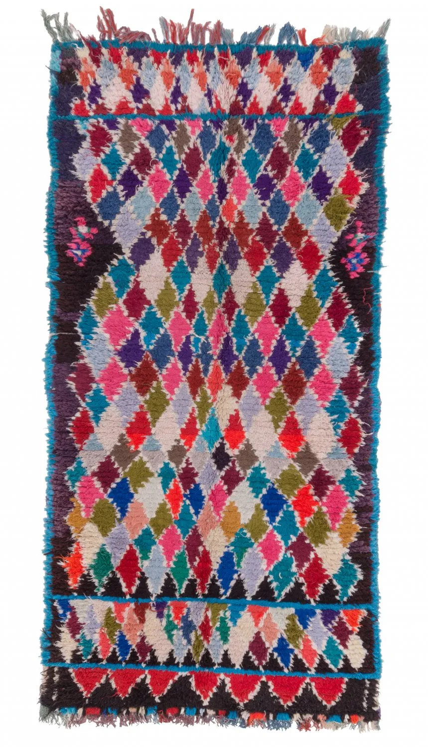 Berberyjskie Dywany Boucherouite Z Maroka 225 x 105 cm