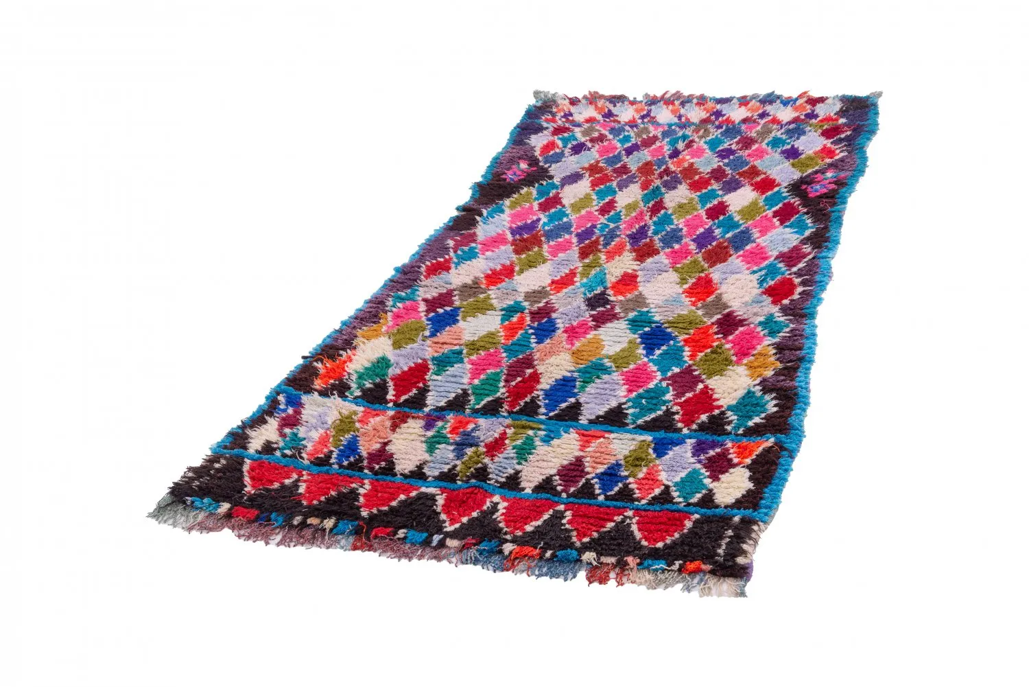 Berberyjskie Dywany Boucherouite Z Maroka 225 x 105 cm
