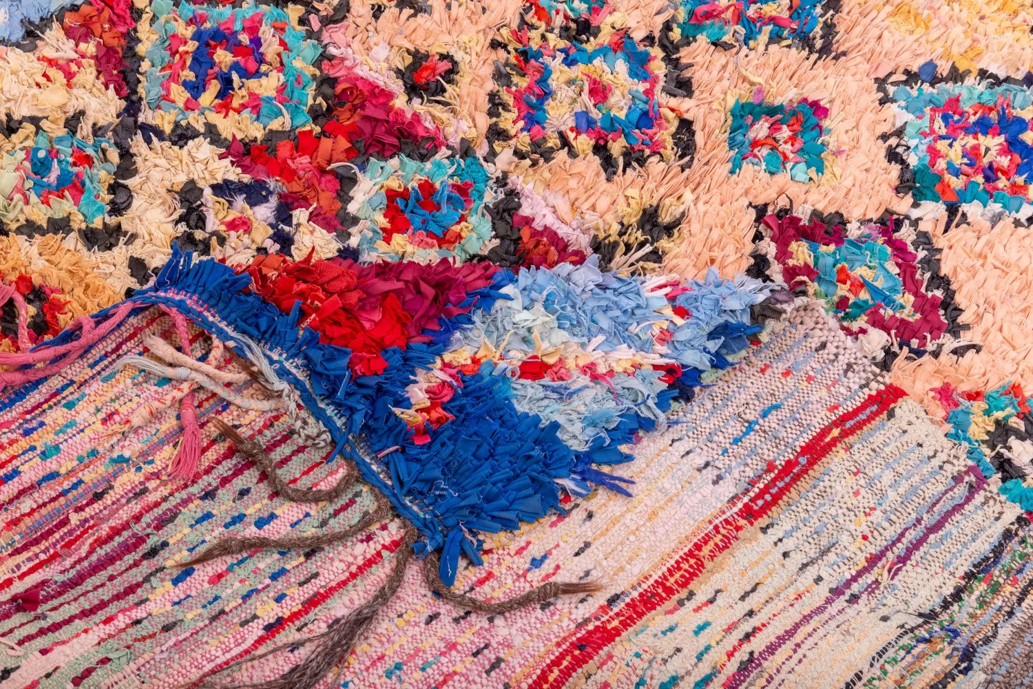 Berberyjskie Dywany Boucherouite Z Maroka 260 x 115 cm