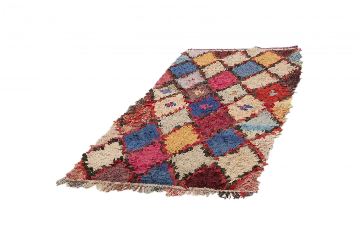 Berberyjskie Dywany Boucherouite Z Maroka 210 x 95 cm