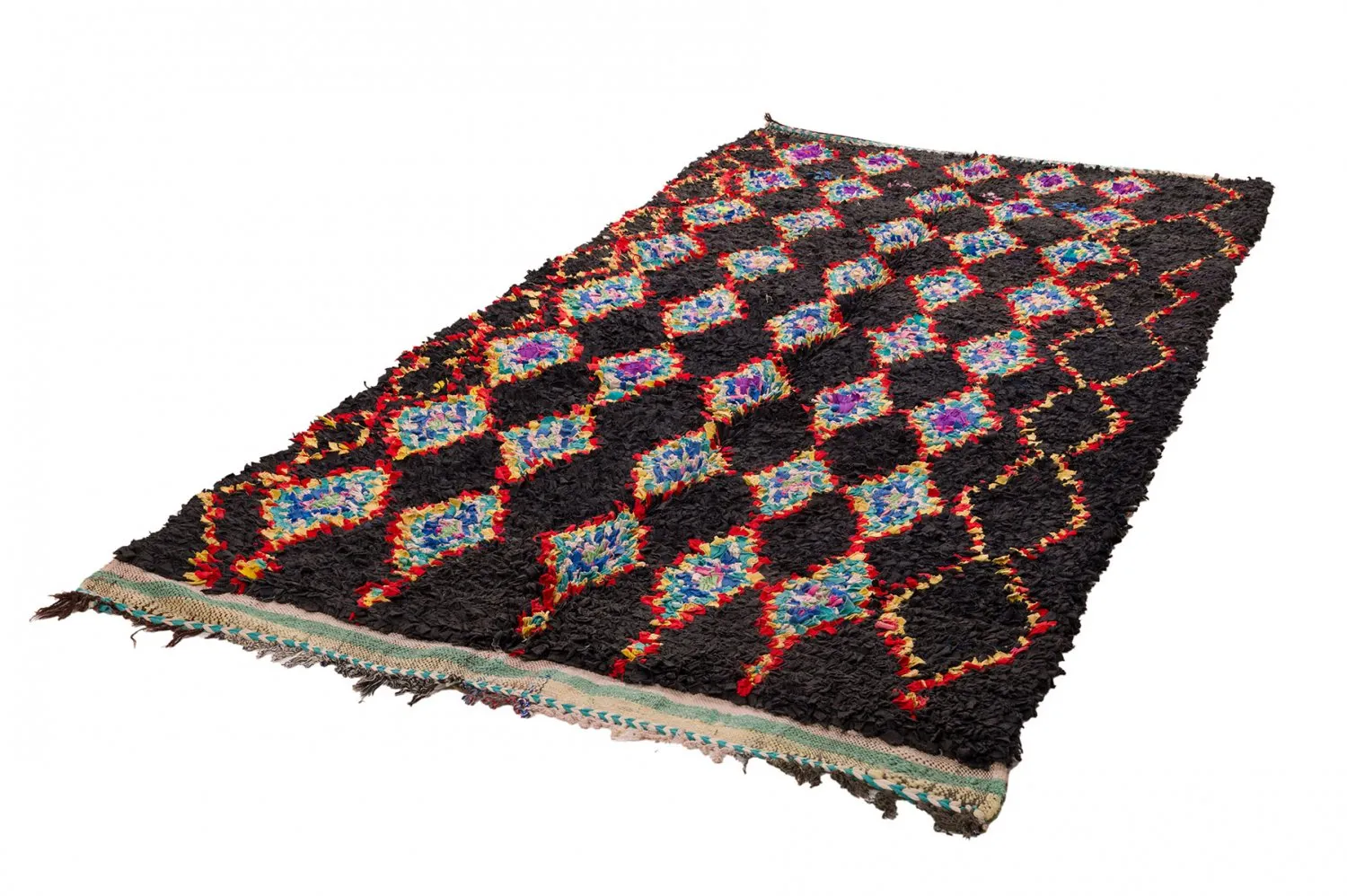 Berberyjskie Dywany Boucherouite Z Maroka 130 x 270 cm