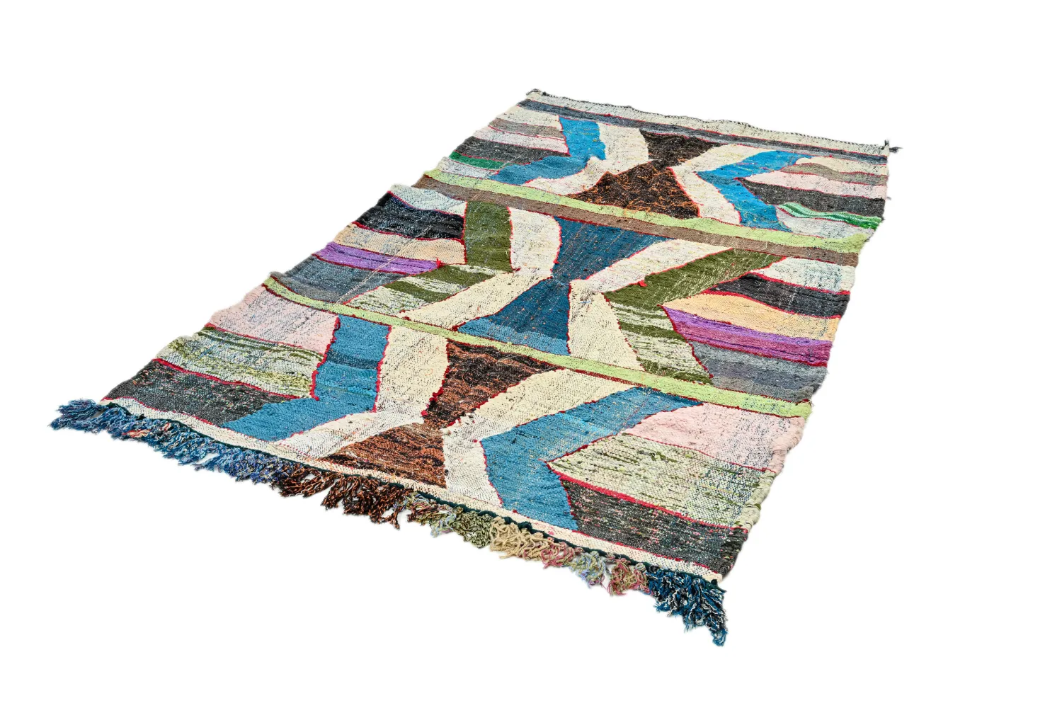 Berberyjskie Dywany Boucherouite Z Maroka 140 x 250 cm