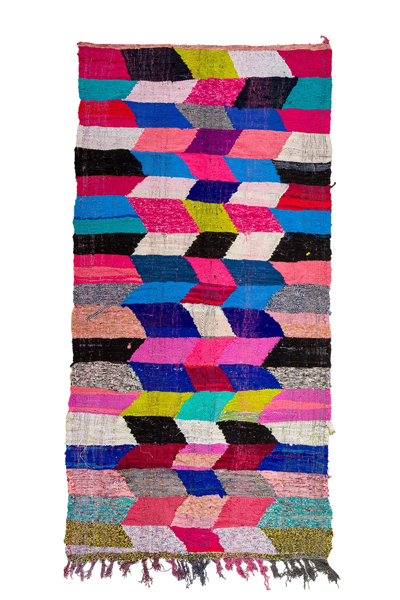 Berberyjskie Dywany Boucherouite Z Maroka 150 x 305 cm