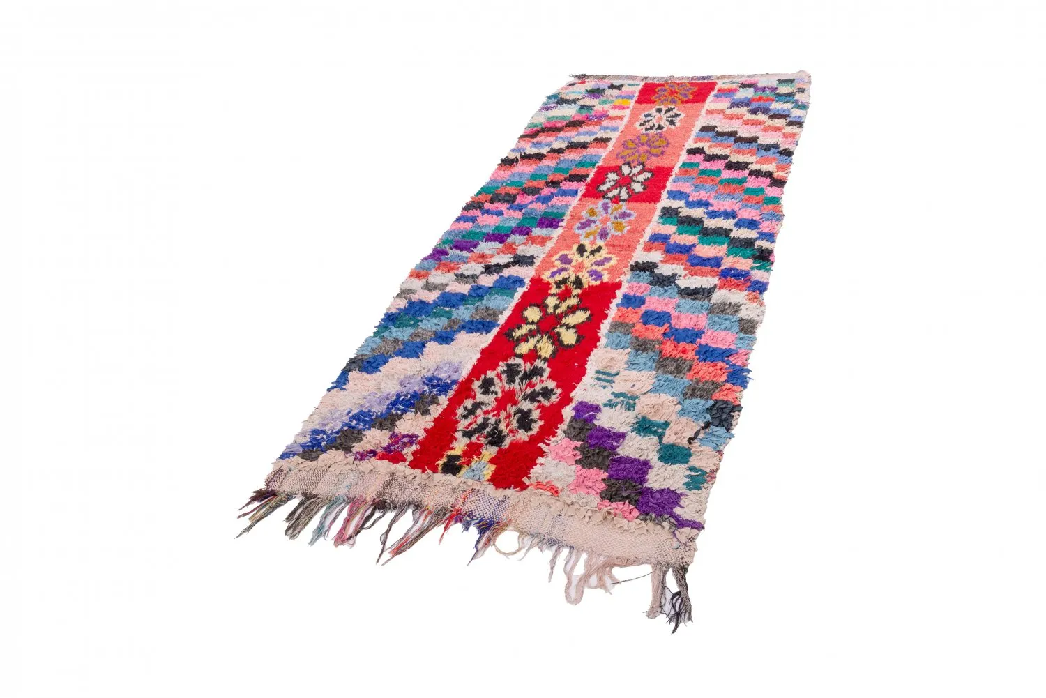 Berberyjskie Dywany Boucherouite Z Maroka 270 x 110 cm