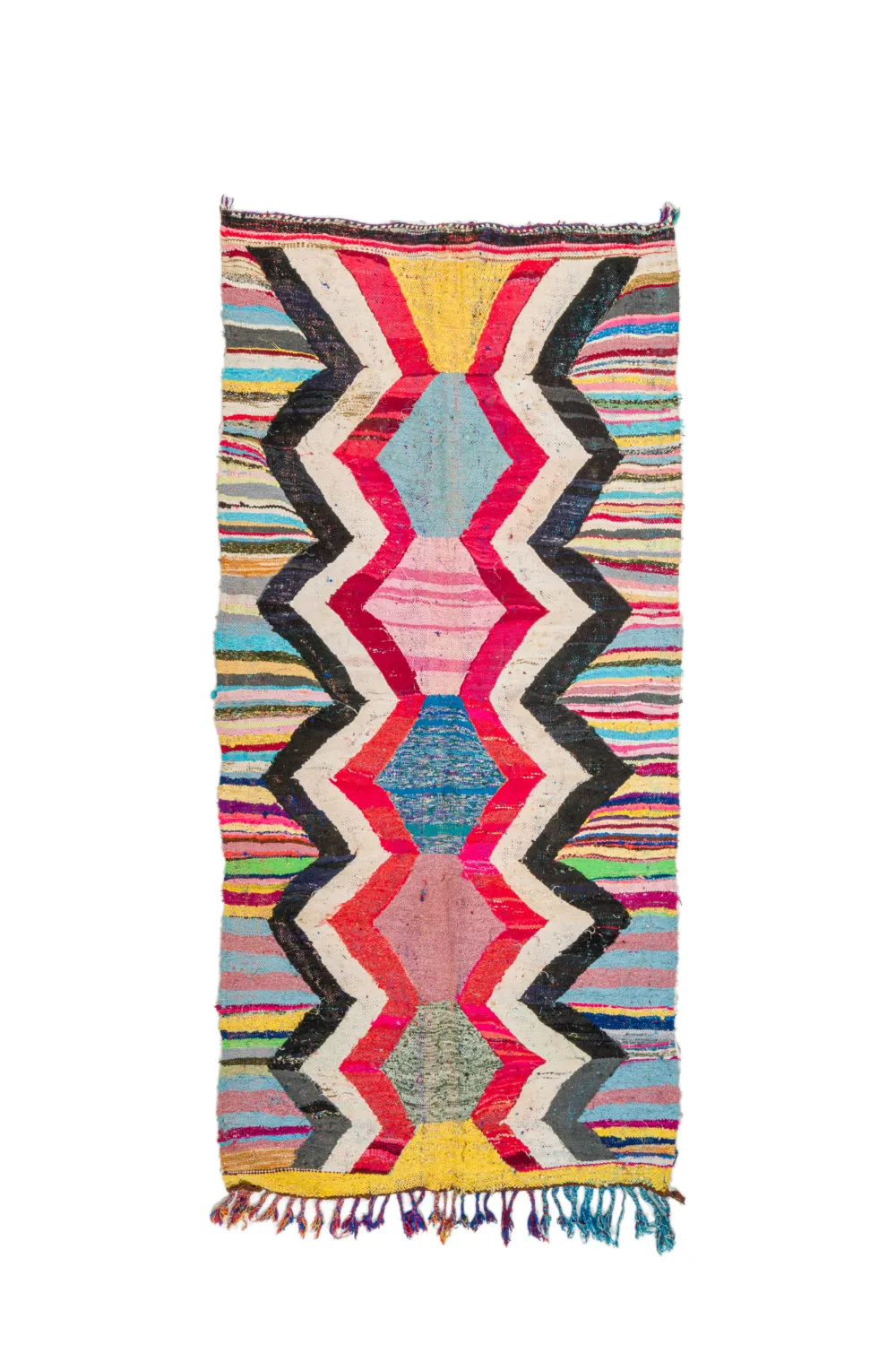 Berberyjskie Dywany Boucherouite Z Maroka 125 x 265 cm