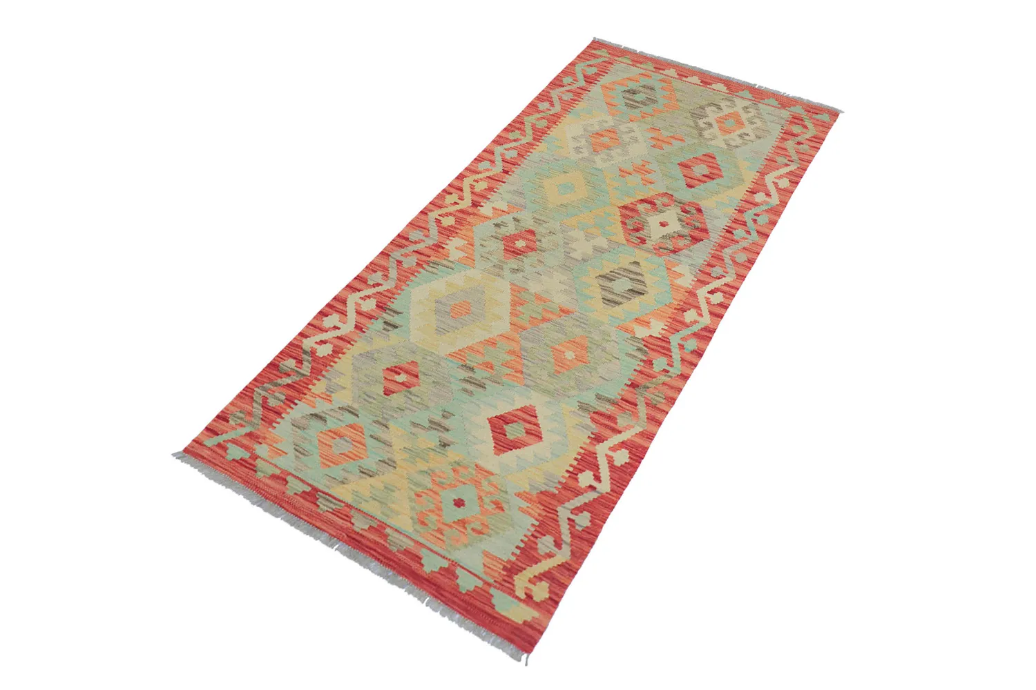 Dywan Orientalny - Vegi Kelim Hand Woven - 88 x 199 cm