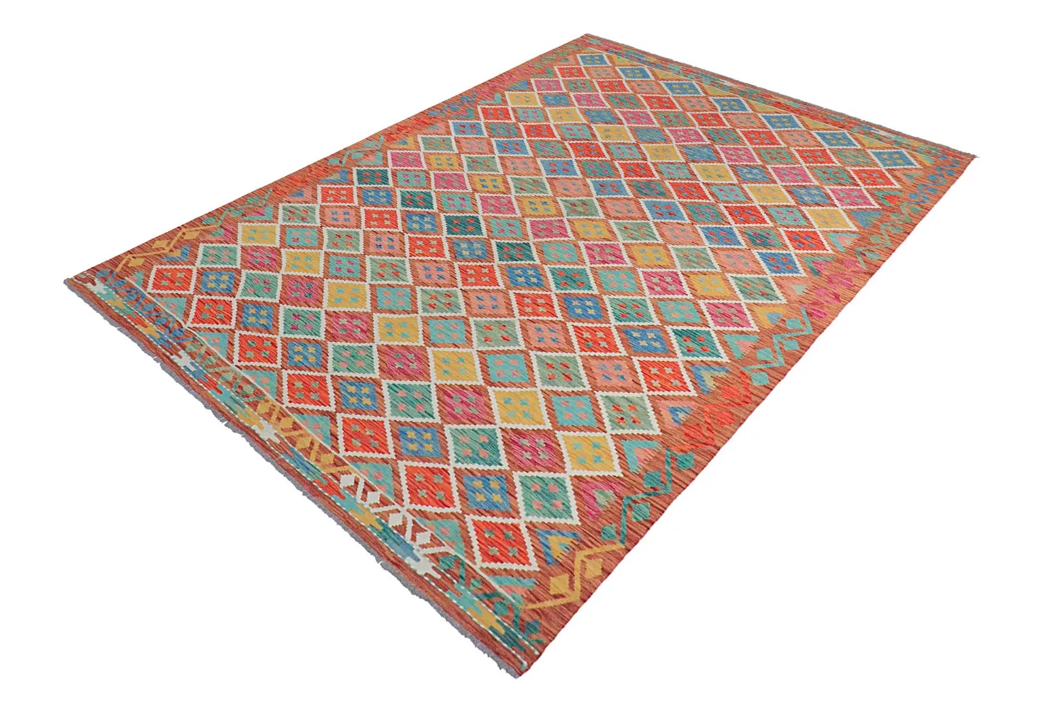 Dywan Orientalny - Vegi Kelim Hand Woven - 202 x 294 cm