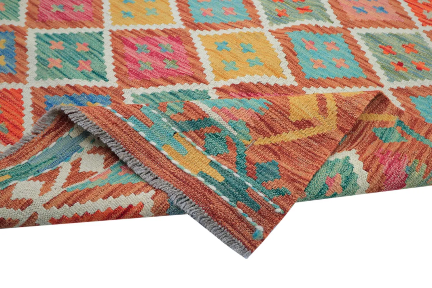 Dywan Orientalny - Vegi Kelim Hand Woven - 202 x 294 cm