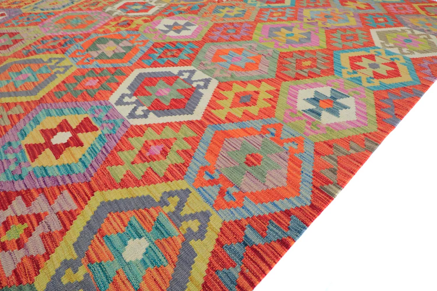 Dywan Orientalny - Vegi Kelim Hand Woven - 203 x 296 cm