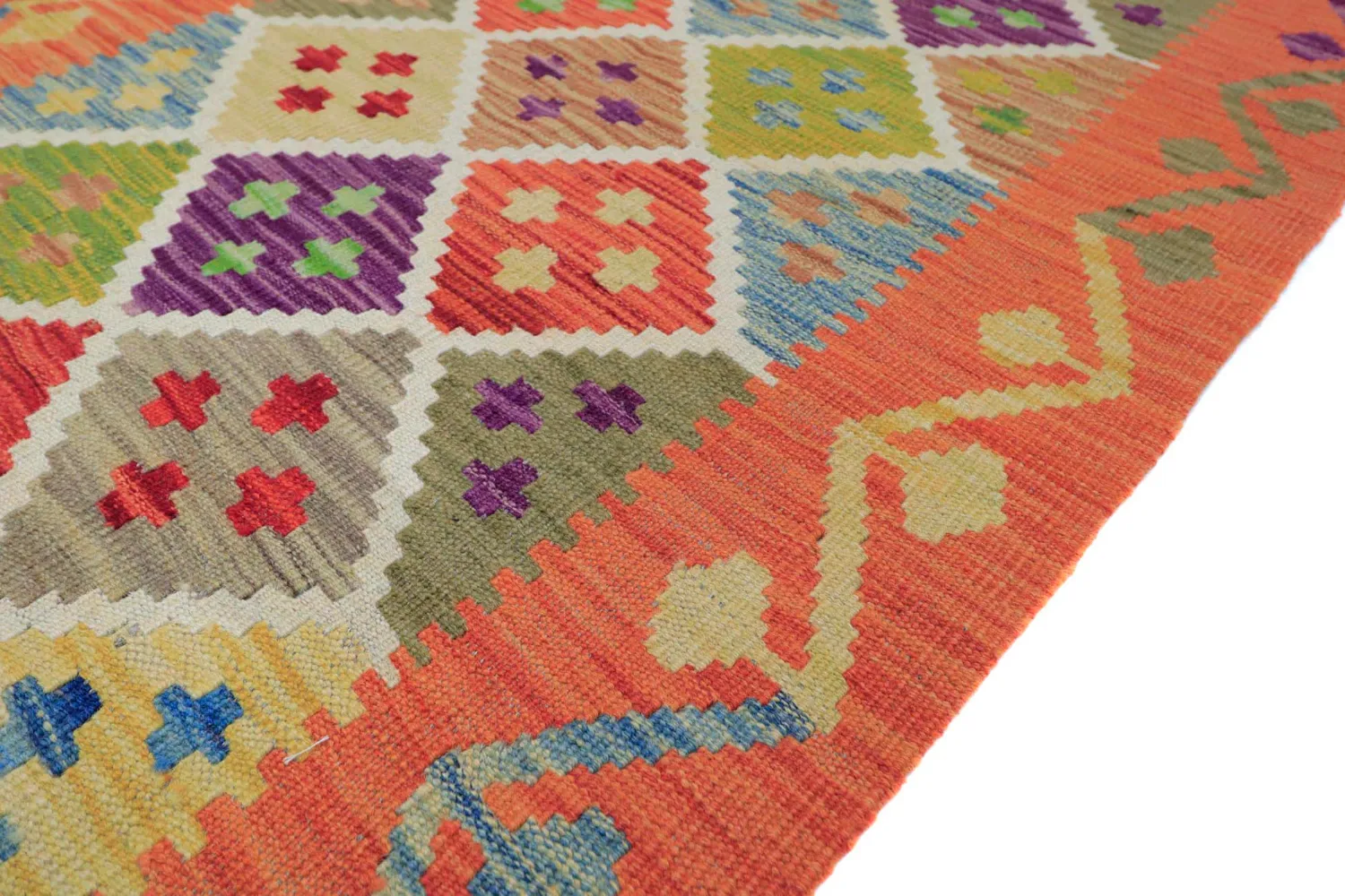 Dywan Orientalny - Vegi Kelim Hand Woven - 79 x 298 cm