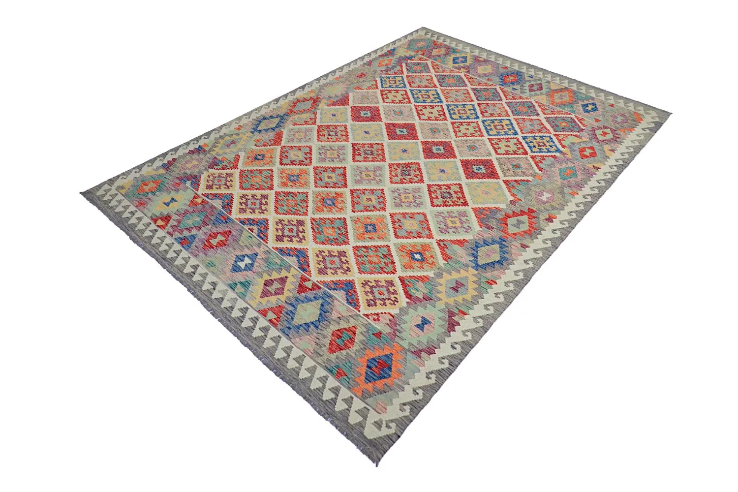 Dywan Orientalny - Vegi Kelim Hand Woven - 207 x 291 cm