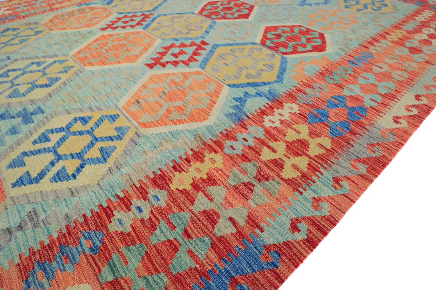 Dywan Orientalny - Vegi Kelim Hand Woven - 196 x 292 cm