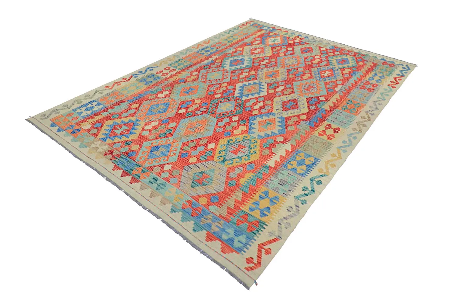 Dywan Orientalny - Vegi Kelim Hand Woven - 202 x 294 cm