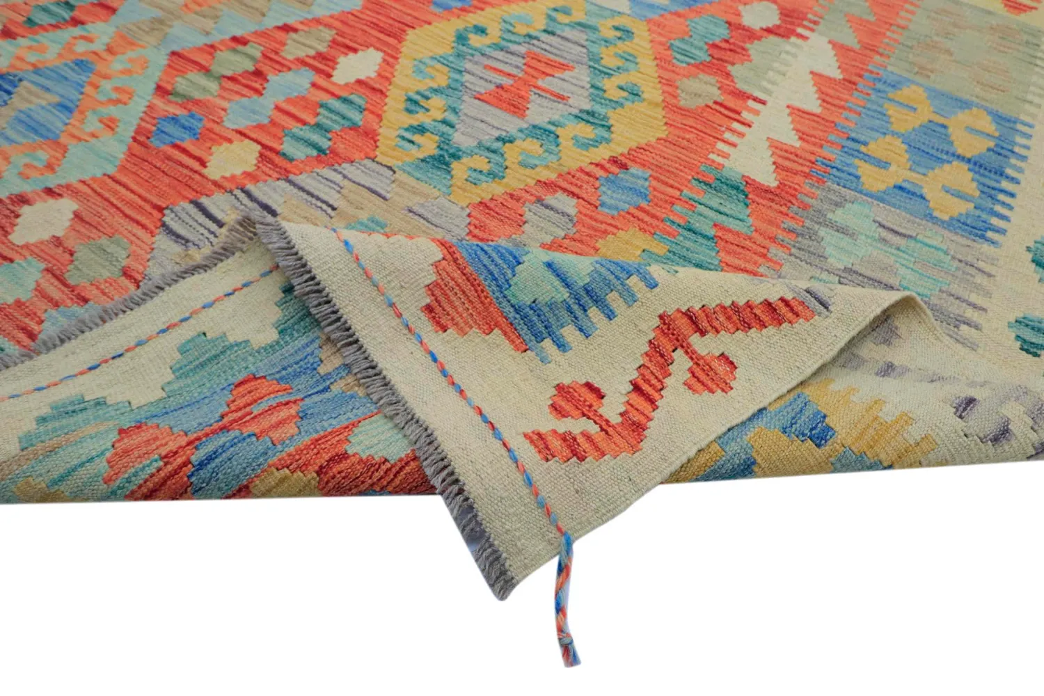 Dywan Orientalny - Vegi Kelim Hand Woven - 202 x 294 cm