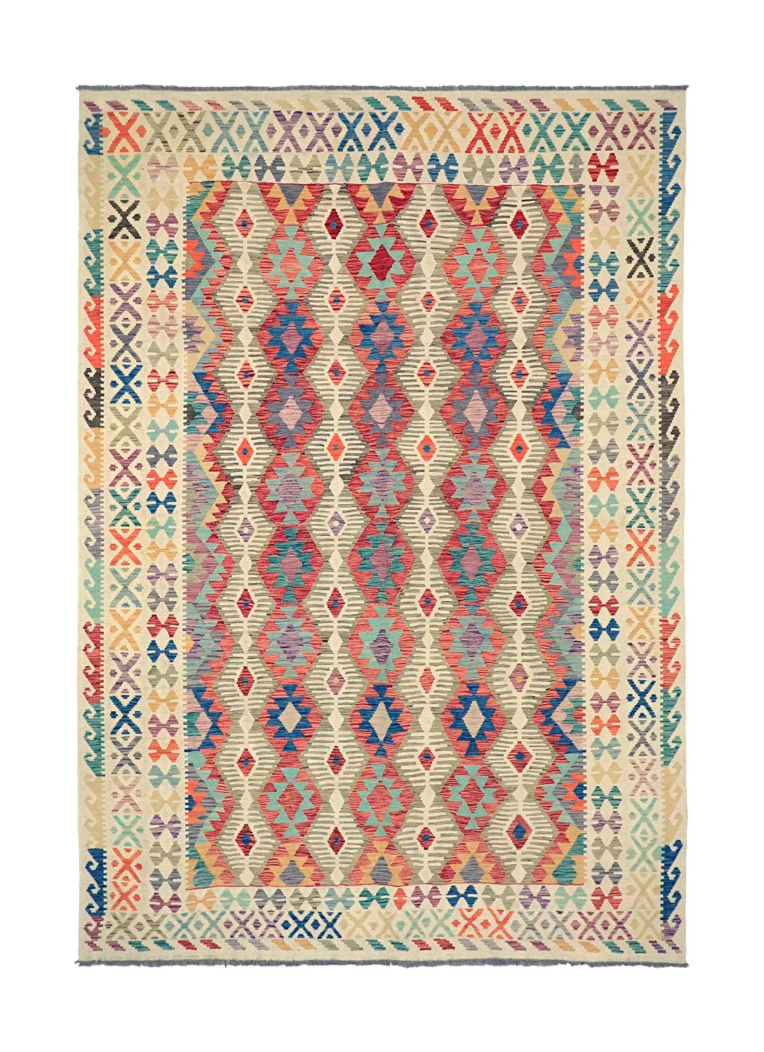 Dywan Orientalny - Vegi Kelim Hand Woven - 202 x 293 cm