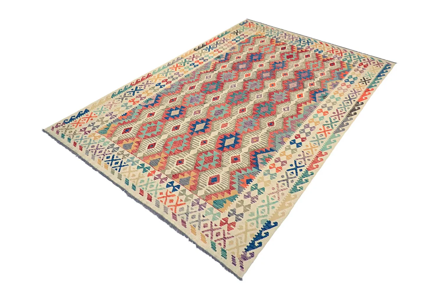 Dywan Orientalny - Vegi Kelim Hand Woven - 202 x 293 cm