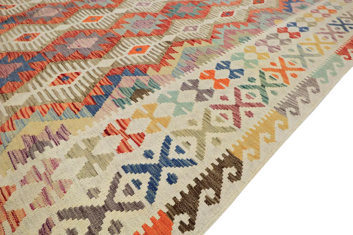Dywan Orientalny - Vegi Kelim Hand Woven - 202 x 293 cm