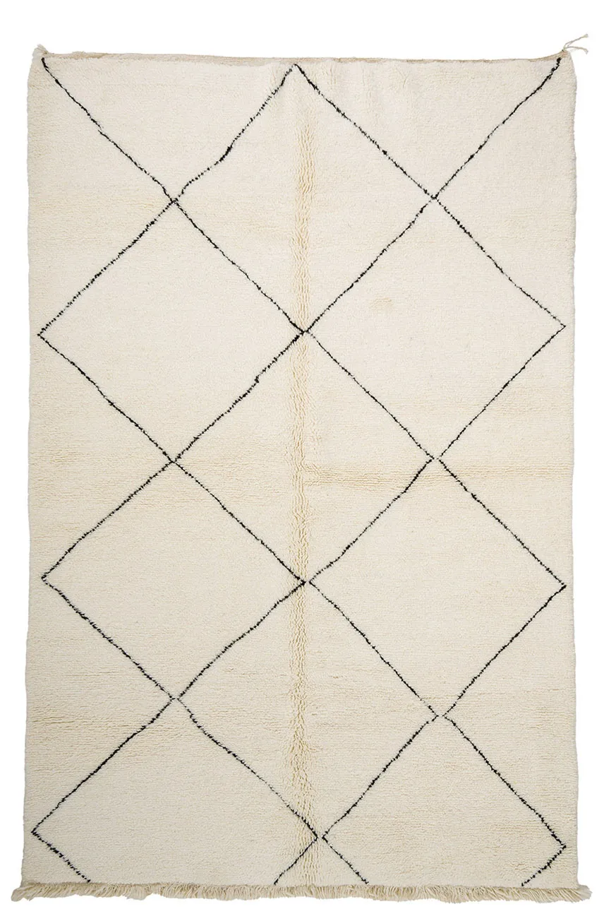 Berberyjskie Dywany Beni Ourain z Maroka 195 x 295 cm