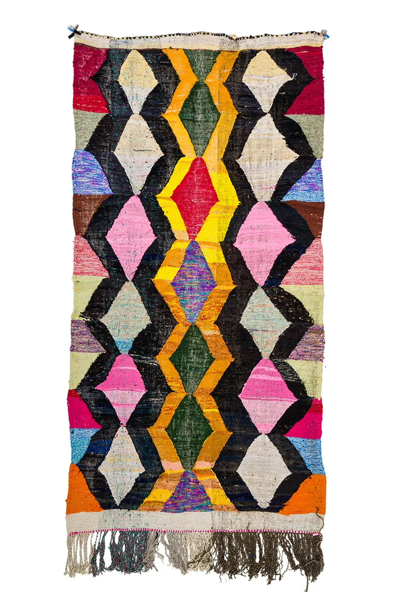 Berberyjskie Dywany Boucherouite Z Maroka 150 x 305 cm