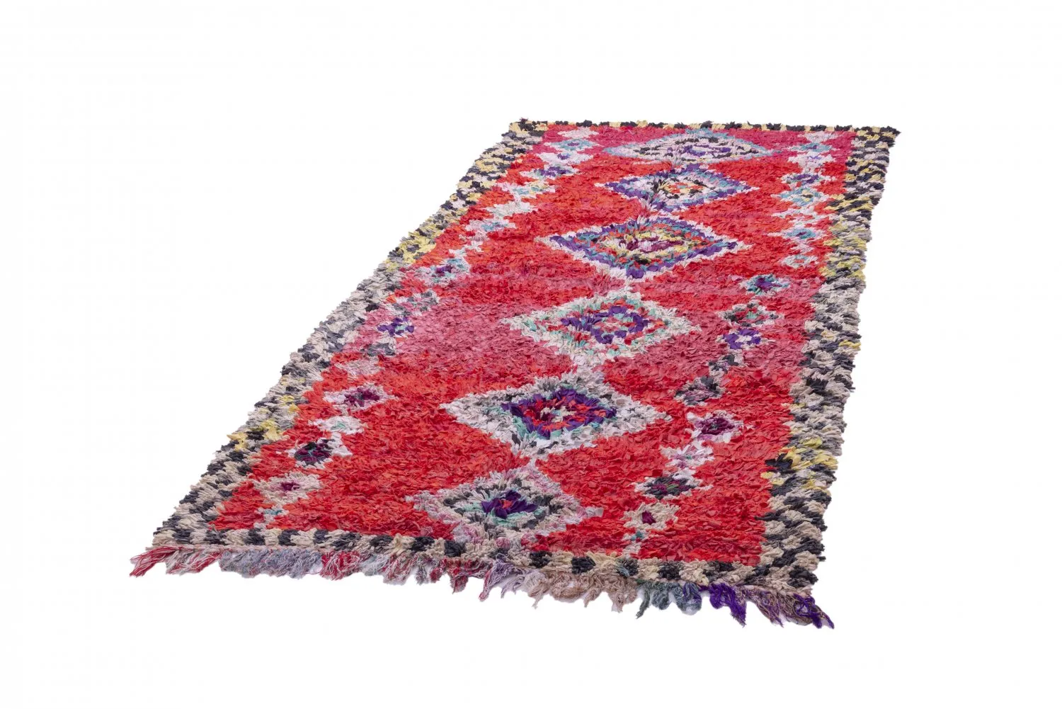 Berberyjskie Dywany Boucherouite Z Maroka 220 x 125 cm