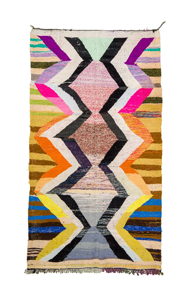 Berberyjskie Dywany Boucherouite Z Maroka 155 x 275 cm