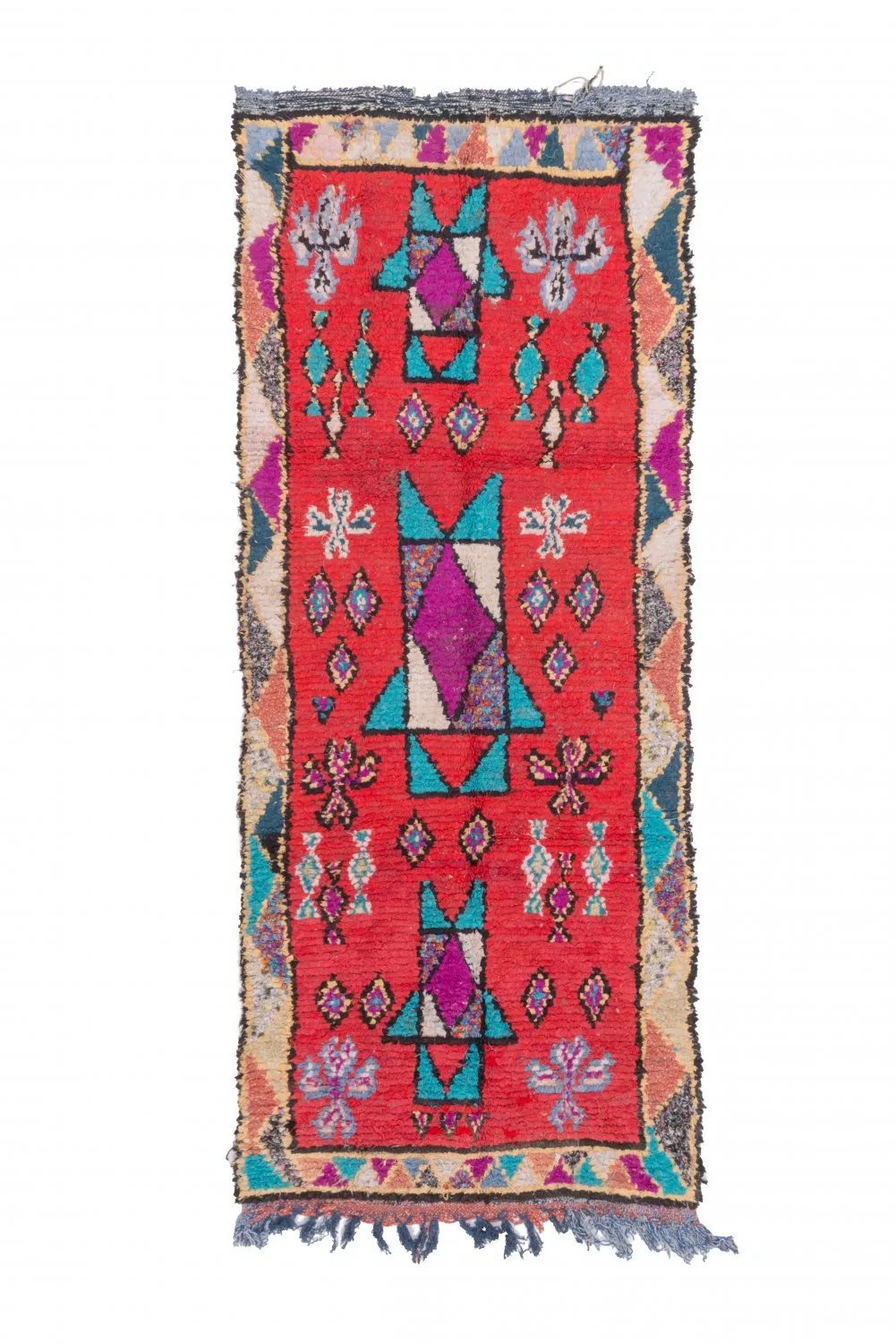 Berberyjskie Dywany Boucherouite Z Maroka 245 x 95 cm