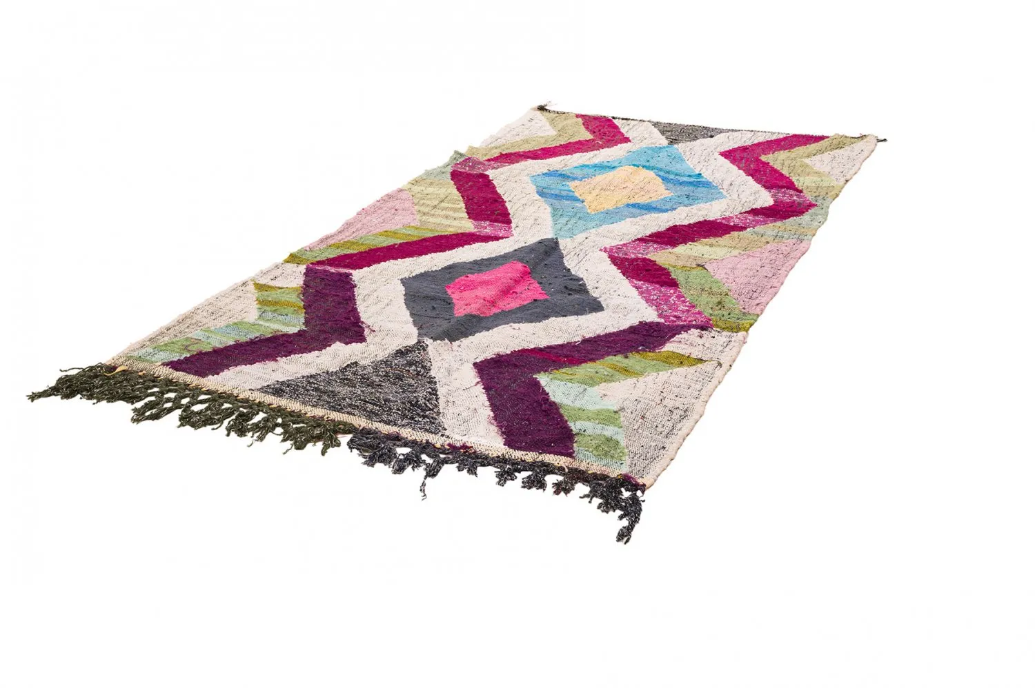 Berberyjskie Dywany Boucherouite Z Maroka 130 x 240 cm