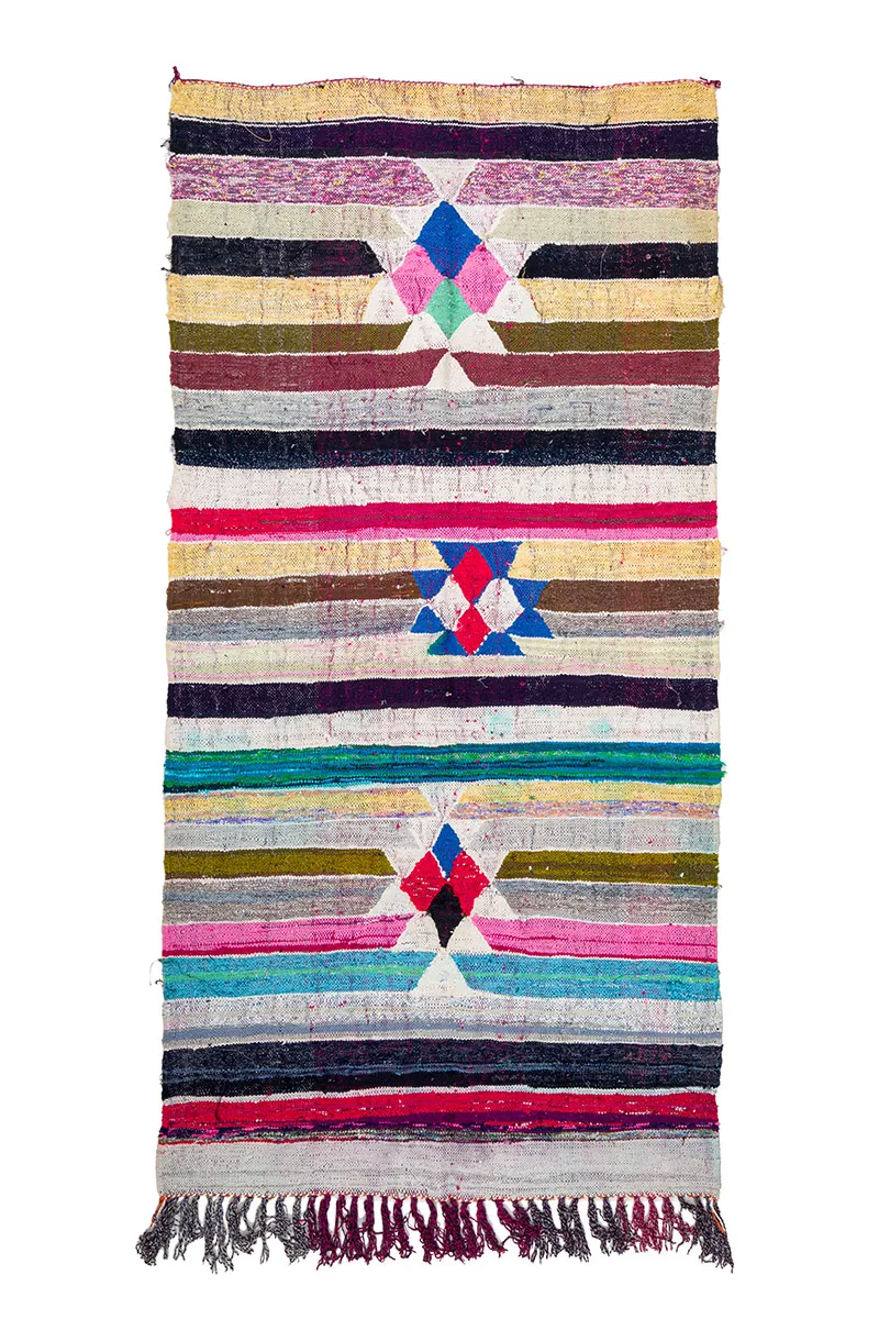 Berberyjskie Dywany Boucherouite Z Maroka 145 x 295 cm