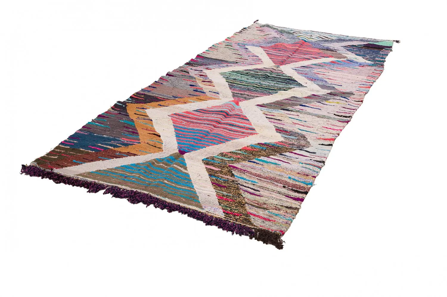 Berberyjskie Dywany Boucherouite Z Maroka 145 x 310 cm