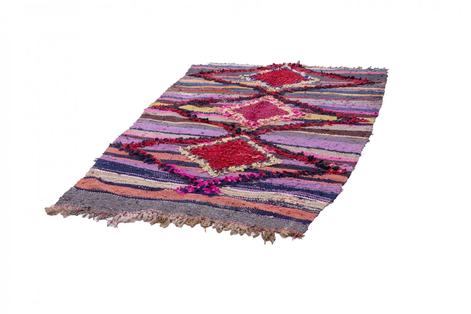 Berberyjskie Dywany Boucherouite Z Maroka 210 x 130 cm