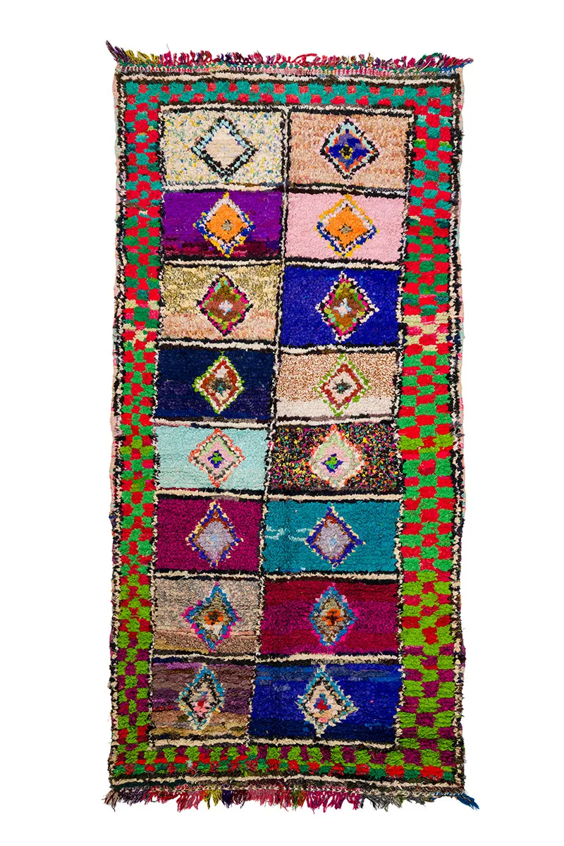 Berberyjskie Dywany Boucherouite Z Maroka 145 x 305 cm