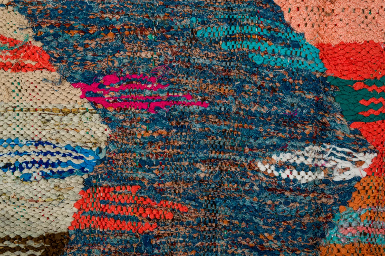Berberyjskie Dywany Boucherouite Z Maroka 135 x 265 cm