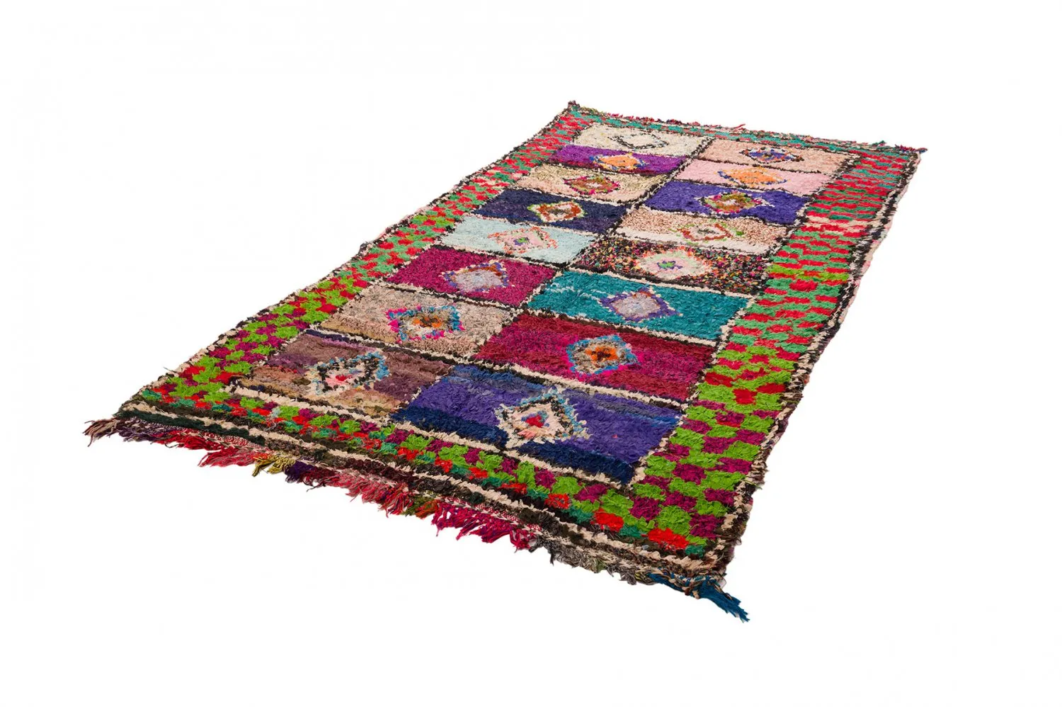 Berberyjskie Dywany Boucherouite Z Maroka 145 x 305 cm
