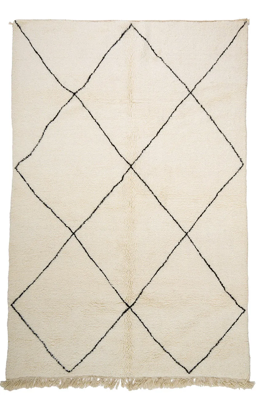 Berberyjskie Dywany Beni Ourain z Maroka 200 x 305 cm