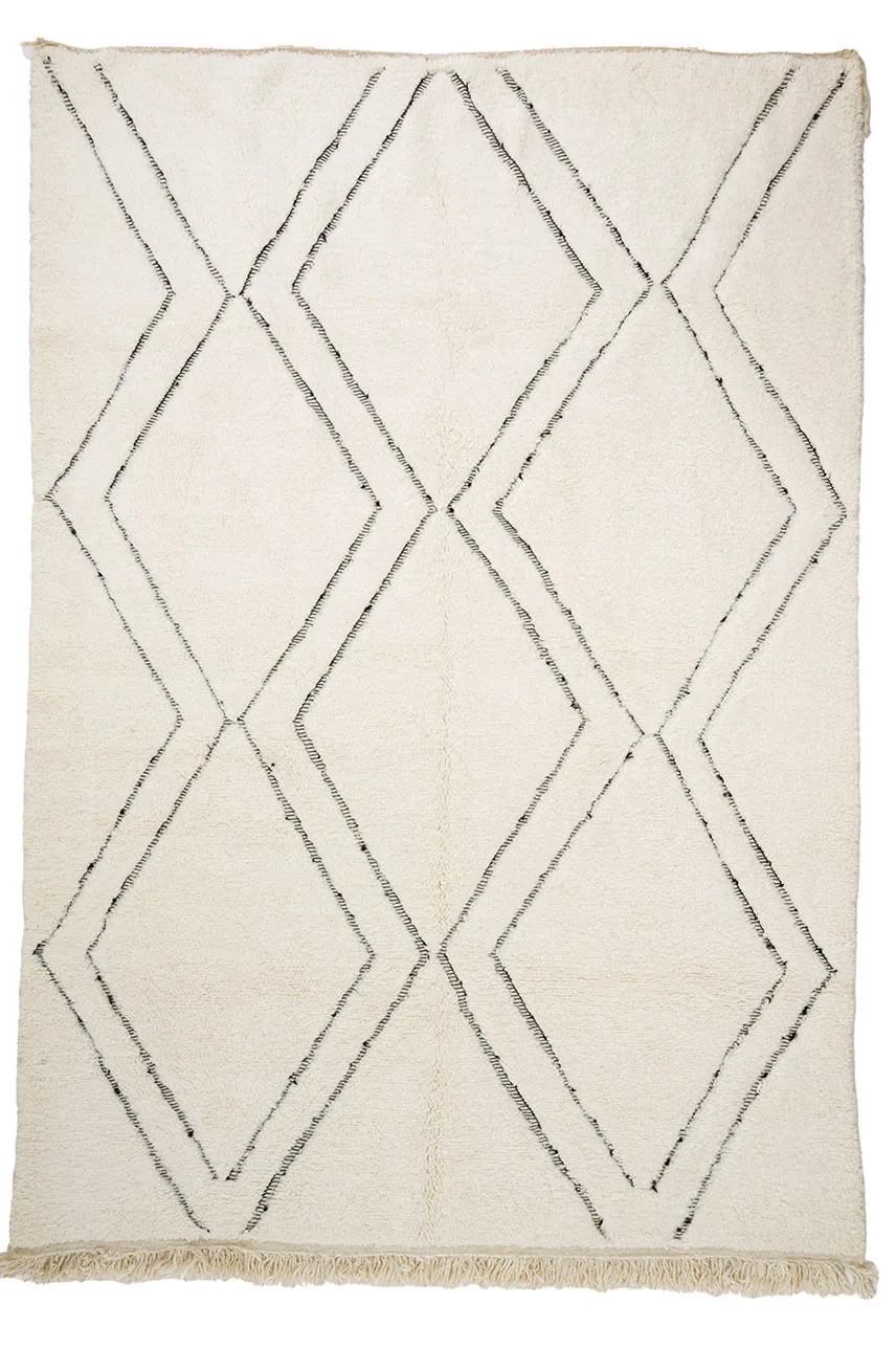 Berberyjskie Dywany Beni Ourain z Maroka 210 x 300 cm
