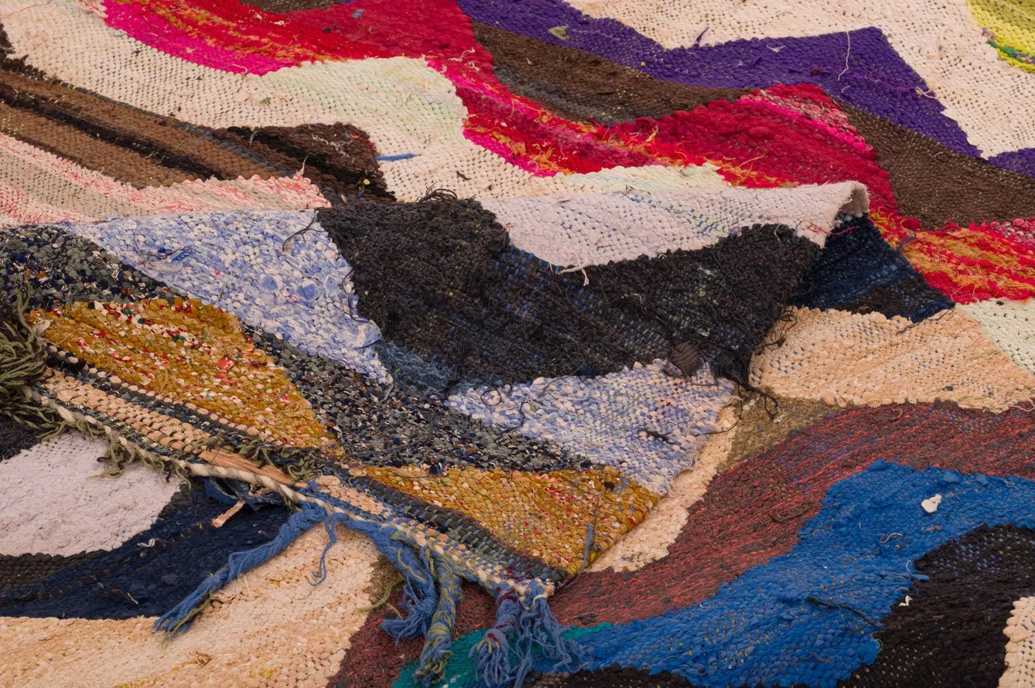 Berberyjskie Dywany Boucherouite Z Maroka 140 x 295 cm