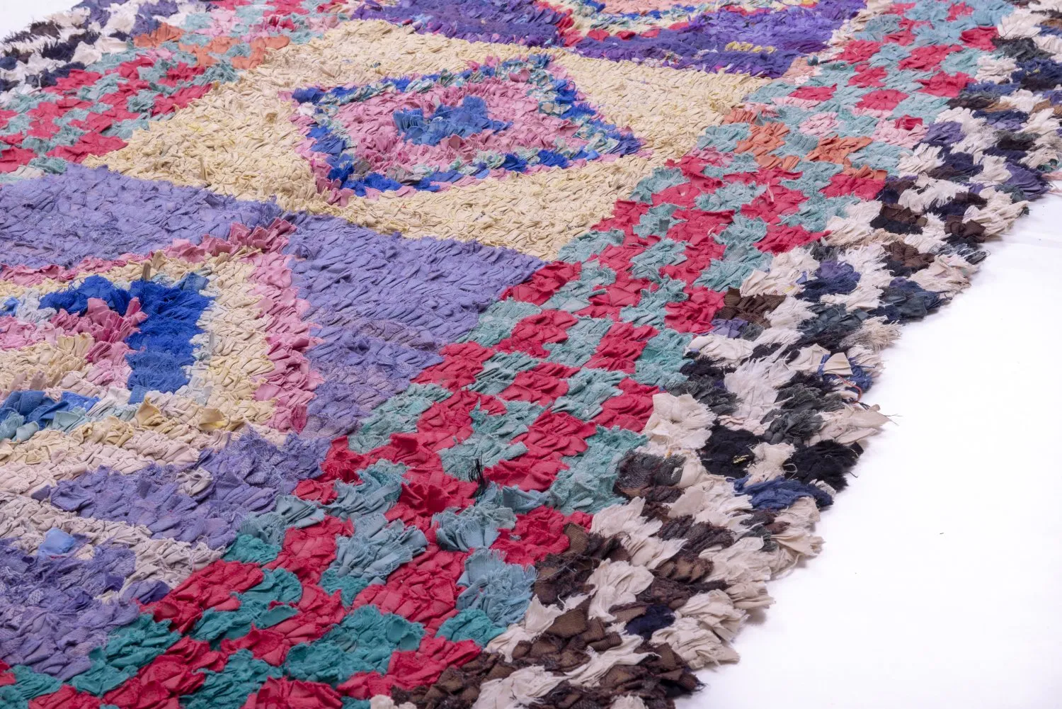 Berberyjskie Dywany Boucherouite Z Maroka 225 x 125 cm