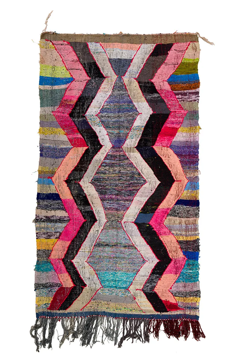 Berberyjskie Dywany Boucherouite Z Maroka 150 x 260 cm